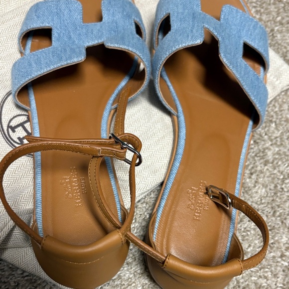 Hermes Denim Santorini Sandals - Picture 3 of 9
